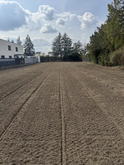 Rasenmähen, Bodenumkehrfräse, Wurzelstockentfernung