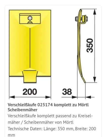 Verschleißkufen für Mörtl Scheibenmähwerke-Ziegler Farmland