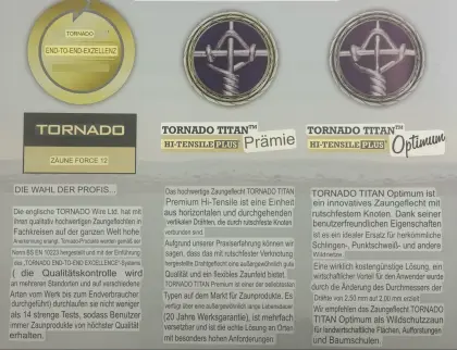 TORNADO Wildzaun, Wildschutzzaun, Wildschutz Zaun Wildgatter