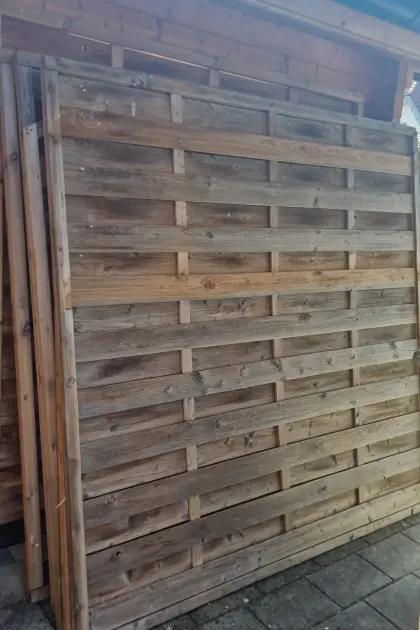 Sichtschutzzaun-Elemente Holz starke Ausführung