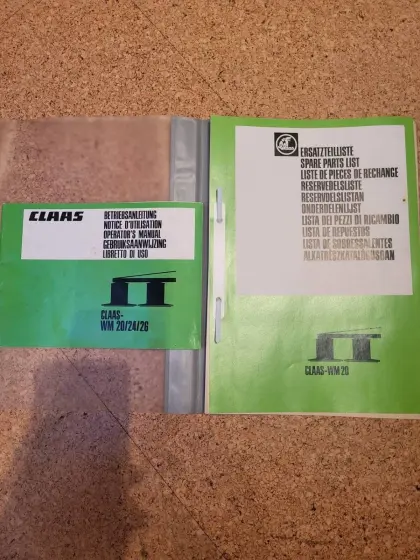 Betriebsanleitung/Ersatzteilliste Claas WM Mähwerk