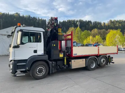 MAN 26.440 TGS, Kipper, Allrad, Palfinger 34002 JIB, Funk, Winde