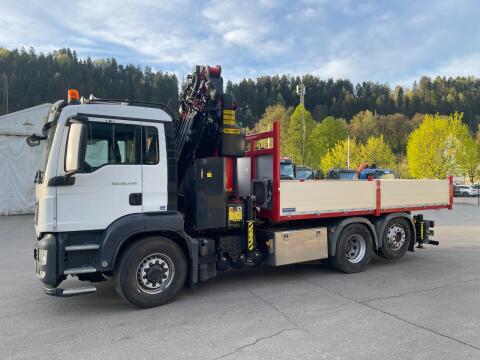 MAN 26.440 TGS, Kipper, Allrad, Palfinger 34002 JIB, Funk, Winde