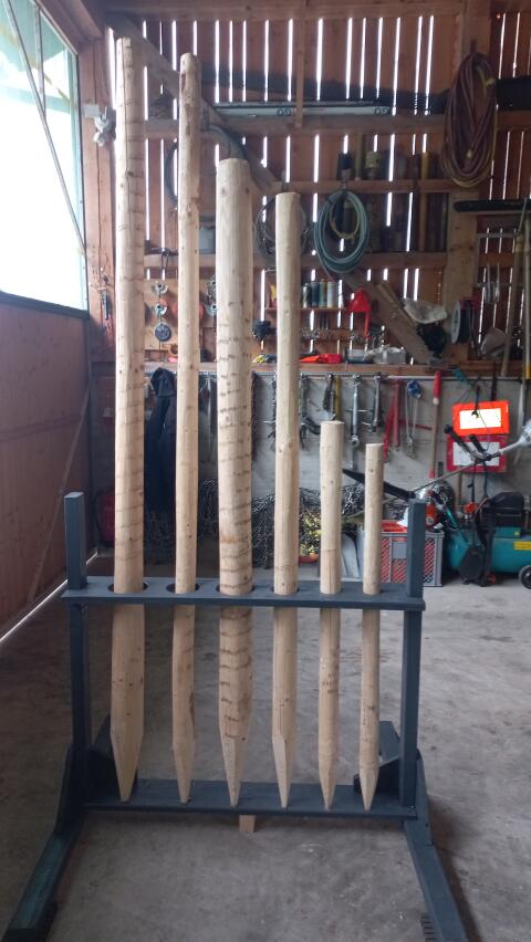 Holz, Zaunpfähle, Stangen, Schälservice