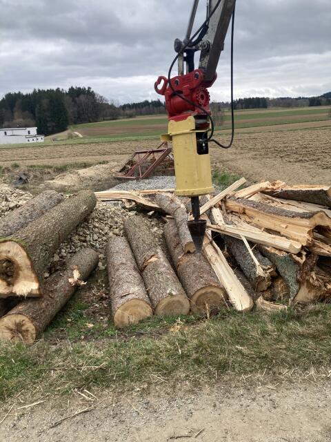 Bohrgerät, Kegelspalter für Bagger