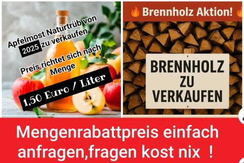 Brennholz und Apfelmost