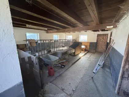 Verpachte Stall mit Feld