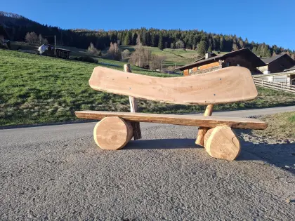 Hausbank aus Lärchenholz