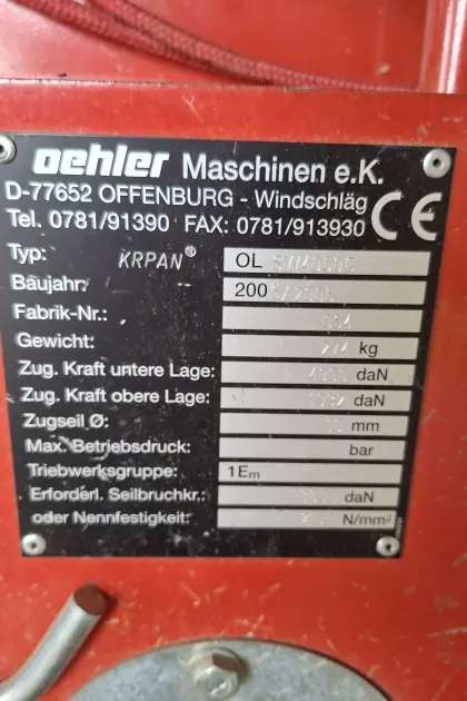 Seilwinde Oehler 4 t