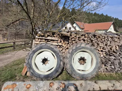 Steyr Felgen W10x32 mit Pflegebereifung 12,4/11x32