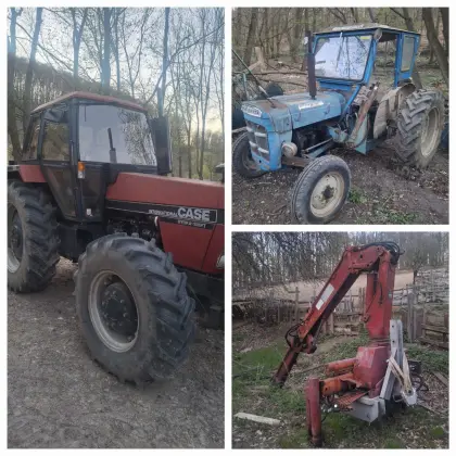 Case 1594 Hydrashift, Fordson Super Dexta und Atlas Kran