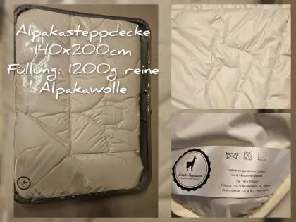 Alpaka Steppdecke 140x200