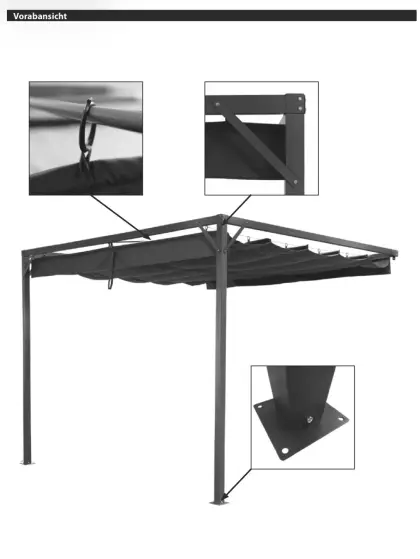 Wandpergola, Terrassenüberdachung (neu)