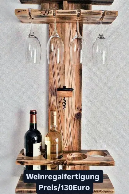 Weinregal und Jausenbretterfertigung Malerei - Lackiererei