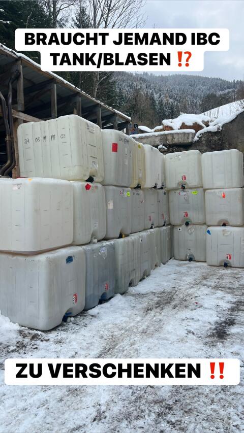 IBC Blasen Tank 1.000 l.
