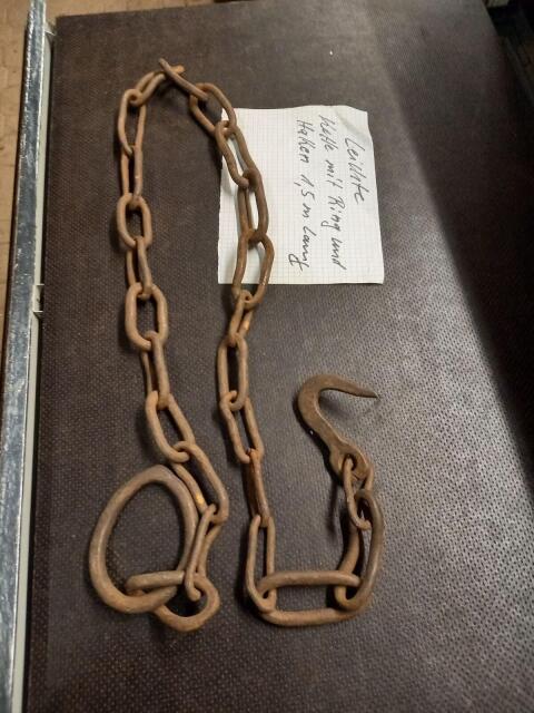 Kurze leichte Kette mit Haken und Ring