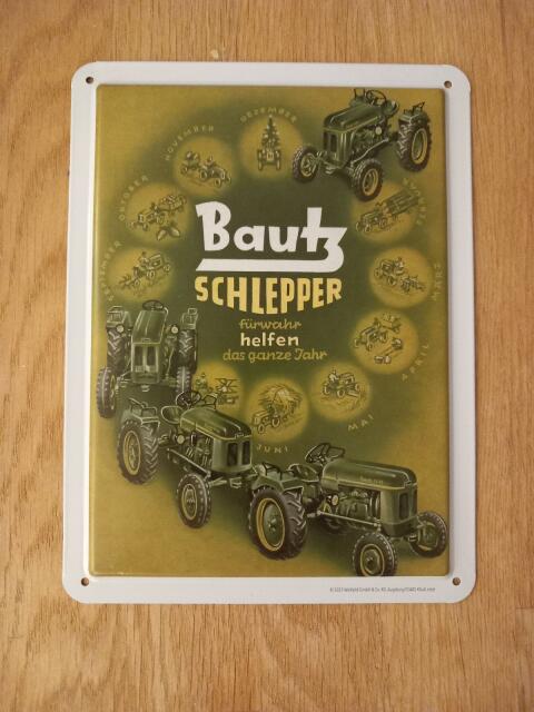 Blechschild Bautz Schlepper