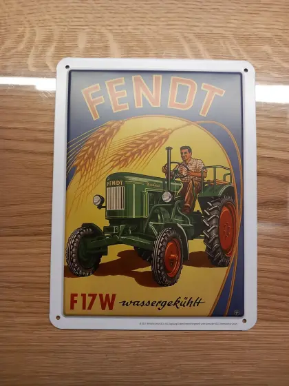 Fendt Blechschild 15 x 20 cm