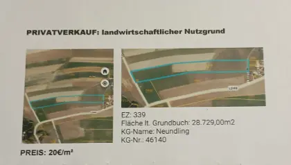 Privatverkauf! Landwirtschaftlicher Nutzgrund