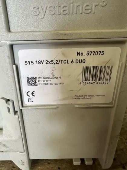 Festool SYS 18V 2x5,2/TCL 6 DUO