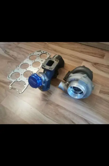 VR6 Turbo Satz, Abgaskrümmer, kurze Ansaugbrücke