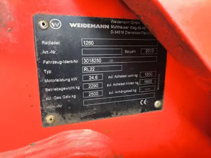 Hoflader Weidemann 1260