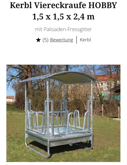 Futterraufe Kerbl 1,5 x 1,5