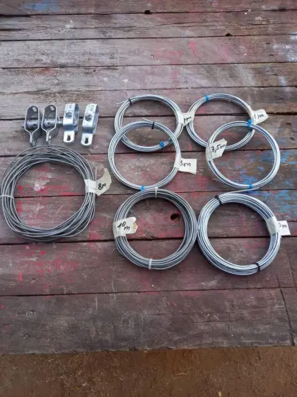 3 mm Spanndraht und 4 Spanner