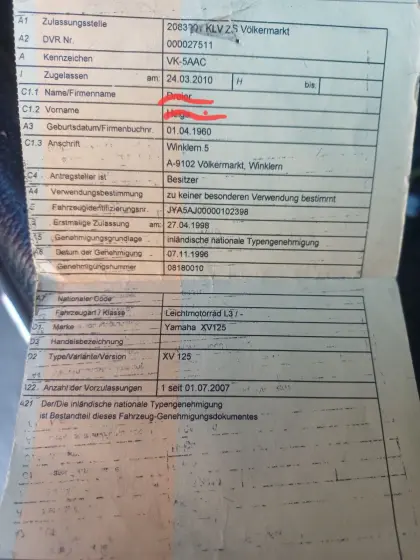 Chopper Leichtmotorrad Yamaha Virago 125