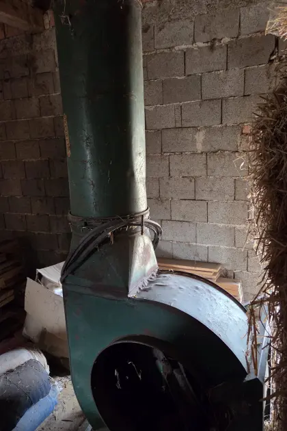 Heugebläse und Heuverteiler