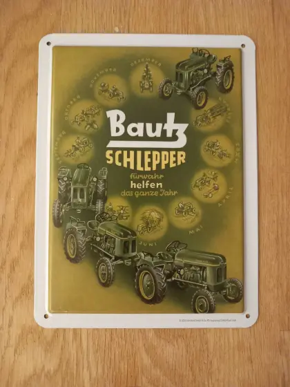 Blechschild Bautz Schlepper