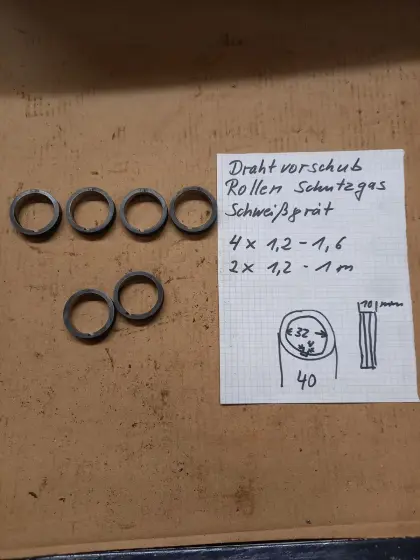 Schweißdraht Transport Rollen