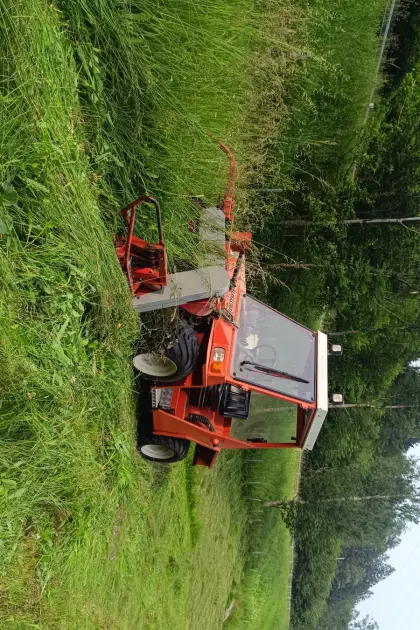 Bucher TM850 Umbau Hydro mit Bandrechen und Mähwerk