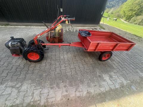 Köppl 512 mit Schneefräse, Schneeschild, Anhänger, Motormäher