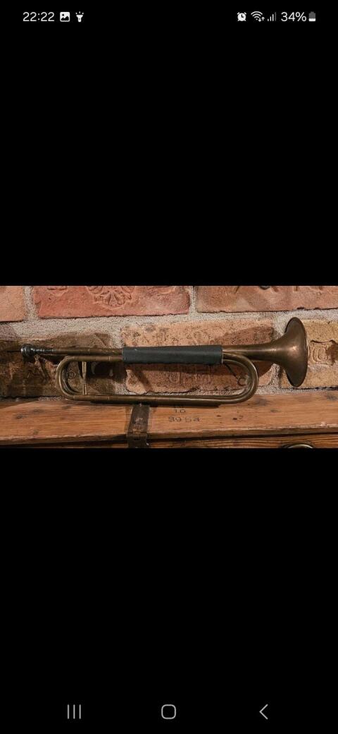 Sehr alte Signal-Trompete Fanfare