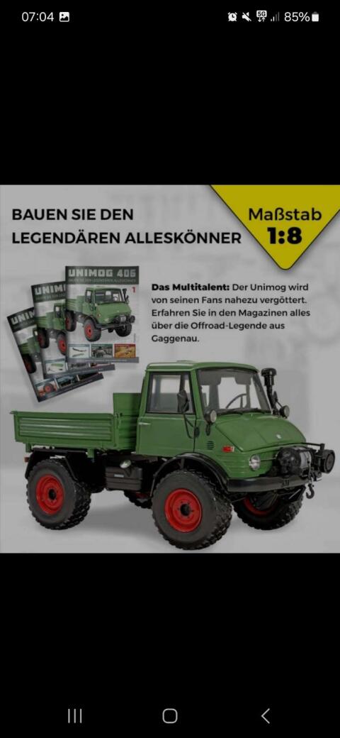 Mercedes Unimog 406 von Hachette Maßstab 1:8