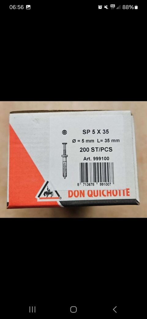 Nageldübel SP 5x35 14 Stk. vorhanden!