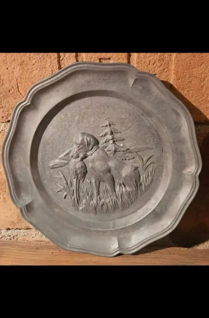 Zinnwandteller alt Antiquität