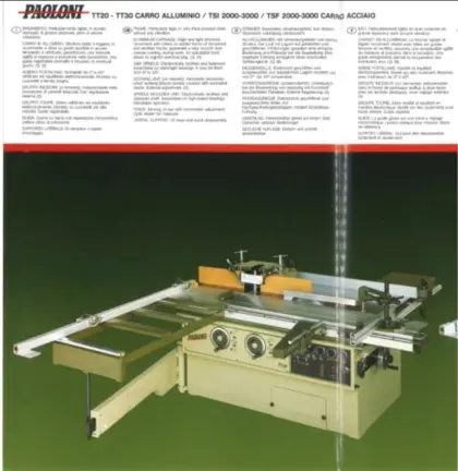 Formatkreissäge Paoloni TT30 mit Fräse