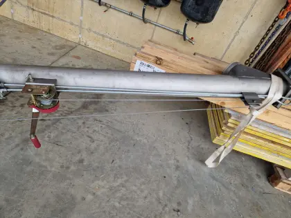 Körnerschnecke, Transportschnecke aus Edelstahl. Mit Ölmotor