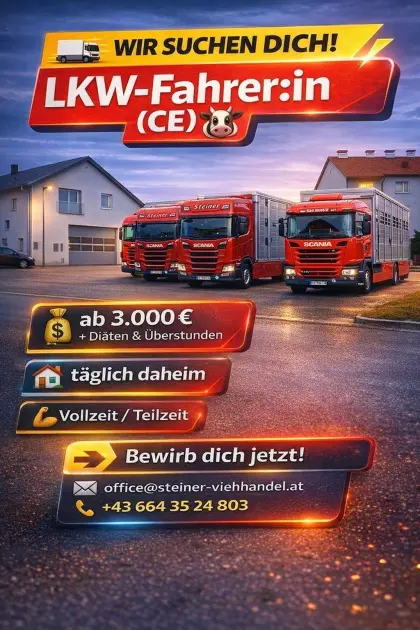 LKW-Fahrer für Tiertransport