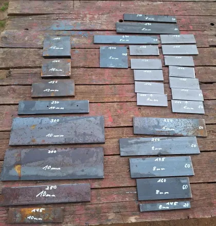 Verschiedene Metallplatten