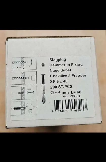 Nageldübel SP 6x40 200 Stk./Karton