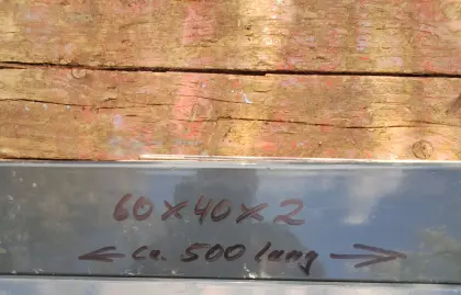 Rechteckrohre 60x40x2 Länge 500 mm