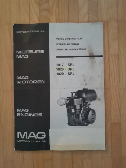 MAG Betriebsanleitung für 1017-SRL, 1026-SRL, 1029-SRL