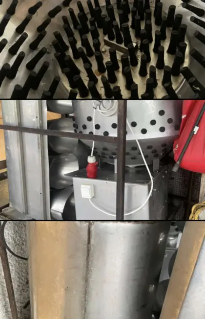 Rupfmaschine für Hühner und Puten