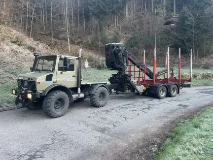 Rückewagen, Holztransporter, Kurzholz, Forstanhänger