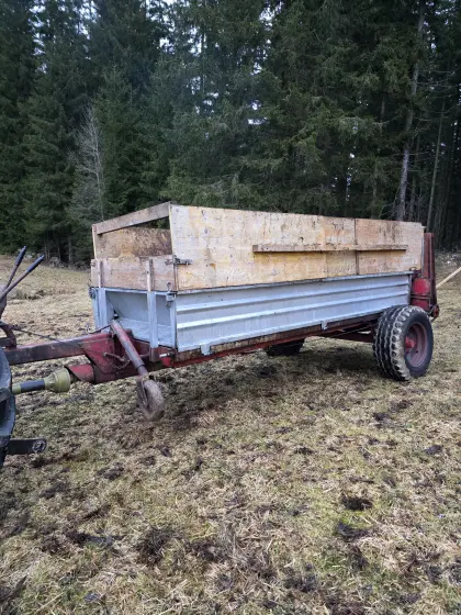 Verschiedene Landmaschinen Miststreuer Pflug Schaufel Schild
