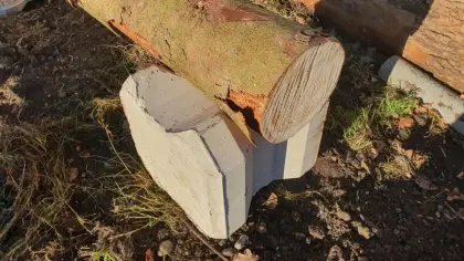 Betonunterleger, Holzunterleger, Betonsockel