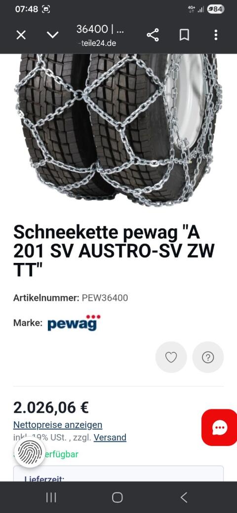 Schneekette pewag "A 201 SV AUSTRO-SV ZW TT